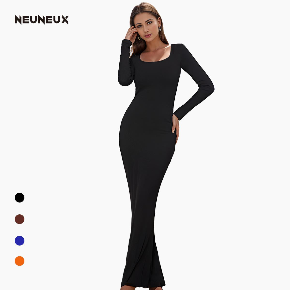 Shapewear Dress Long Sleeves With Waist and Hip Lift One-piece – Neuneux