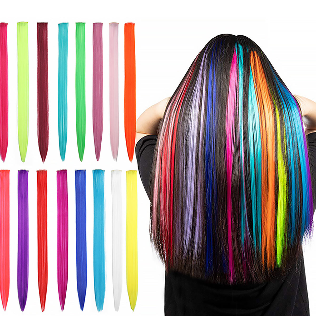 Colorful Hair Patch, Ear Dye Hair Patch, BB Clip, Colorful Harajuku  Gradient Straight Hair Patch, High-temperature Silk Wig Patch – Neuneux