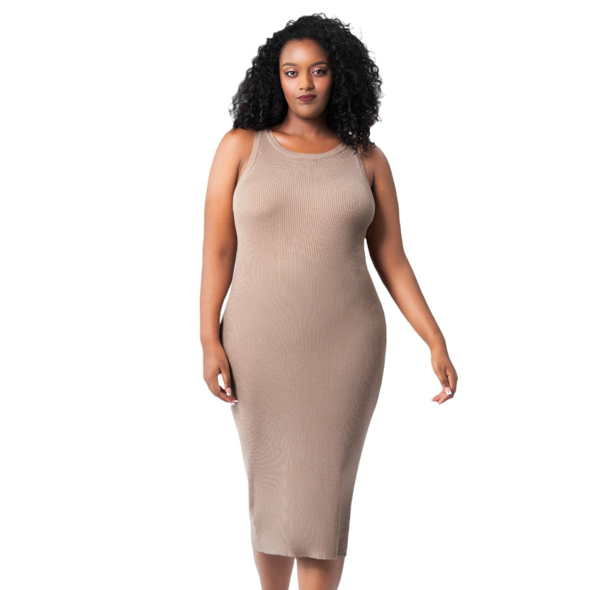 Round Neck Knitted Bottoming Dress