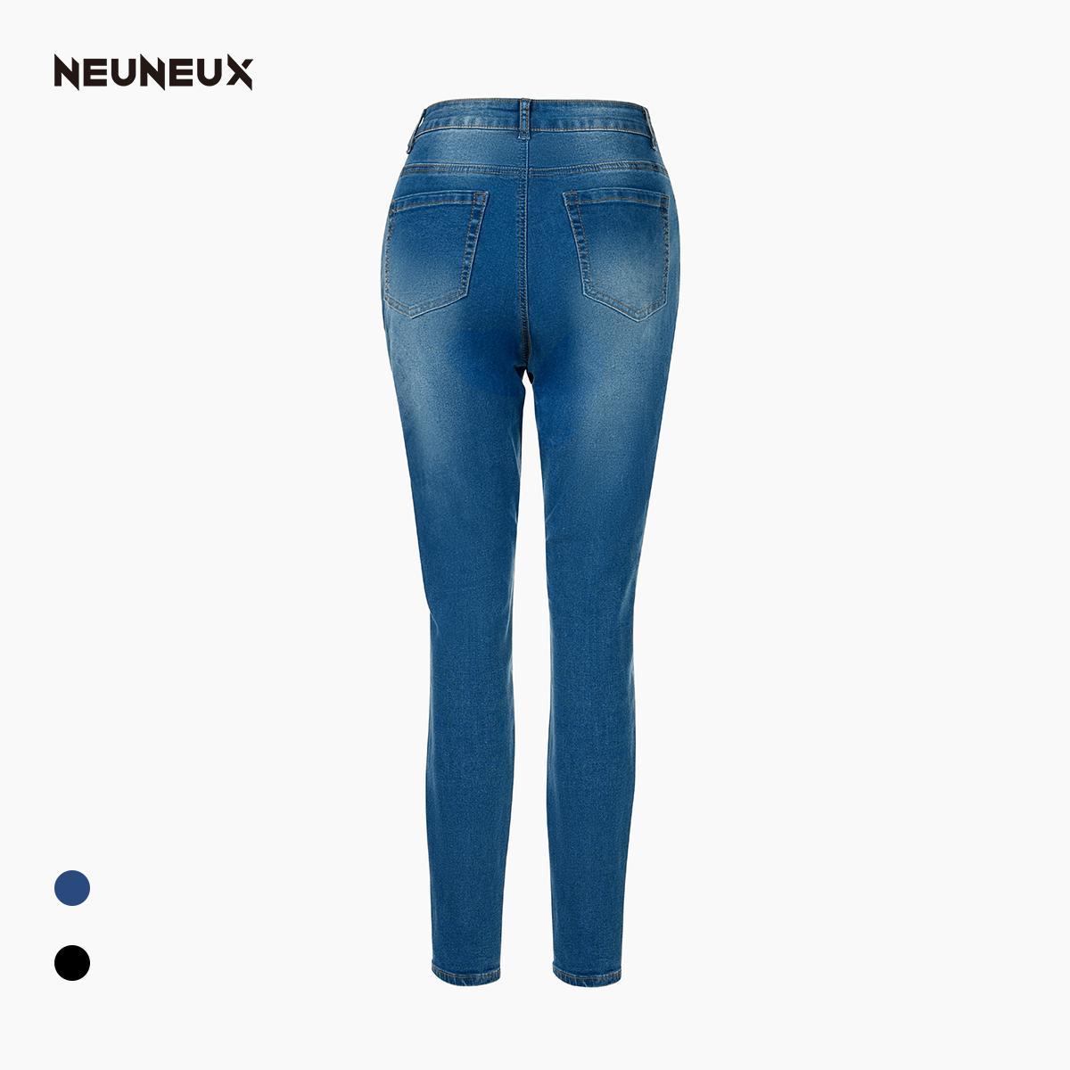High Waist Button-fly Skinny Jeans